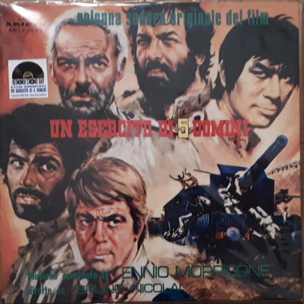 Ennio Morricone – Un Esercito Di 5 Uomini (Colonna Sonora Originale Del Film) (Vinyl, LP, Album, Record Store Day, Reissue, Blue , 2018)