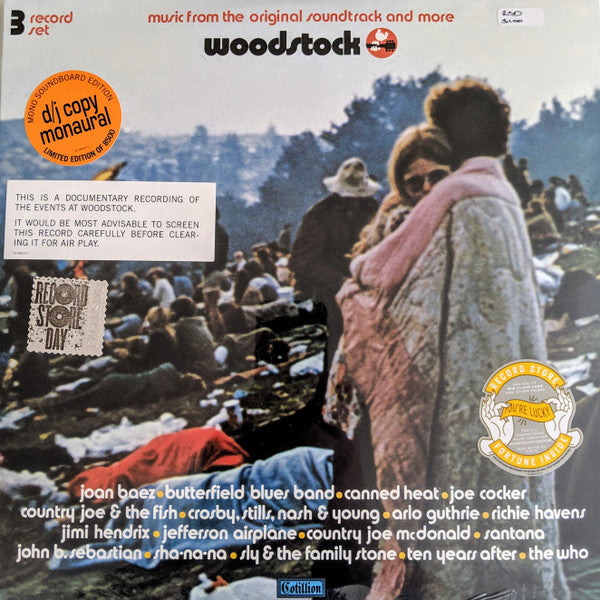 Various – Woodstock (Music From The Original Soundtrack And More) (Vinyl, 3xLP, Record Store Day, Limited Edition, Mono, PA recordings, 2019) – photo 2