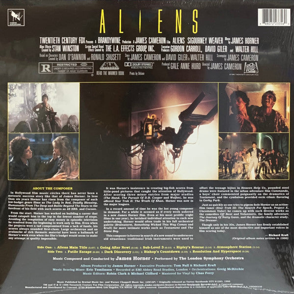 James Horner – Aliens (Original Motion Picture Soundtrack) (Vinyl, LP, Album, Record Store Day, Limited Edition, Reissue, Yellow-Green [Acid Blood], 35th Anniversary Edition, 2021) – photo 2