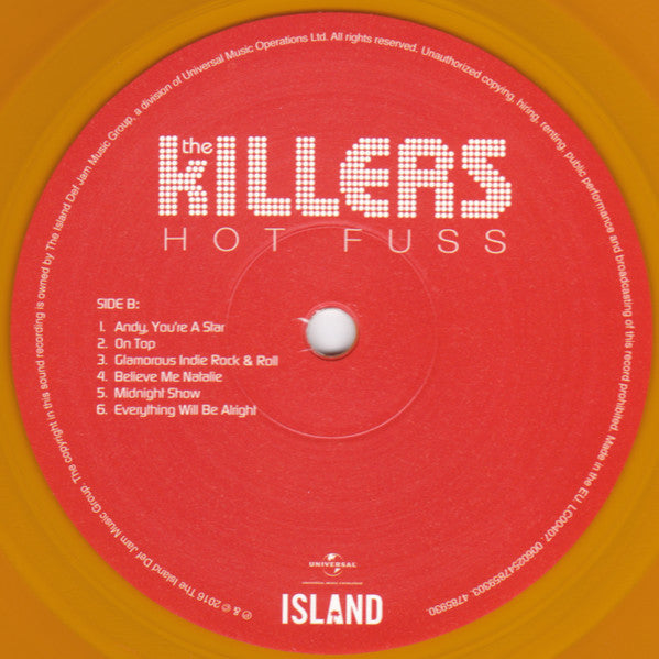 The Killers – Hot Fuss (Vinyl, LP, Album, Limited Edition, Reissue, Orange, 2018) – photo 4