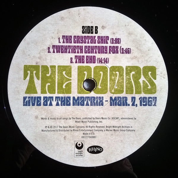The Doors – Live At The Matrix - Mar. 7, 1967 (Vinyl, LP, Album, Record Store Day, Limited Edition, Numbered, 2017) – photo 4