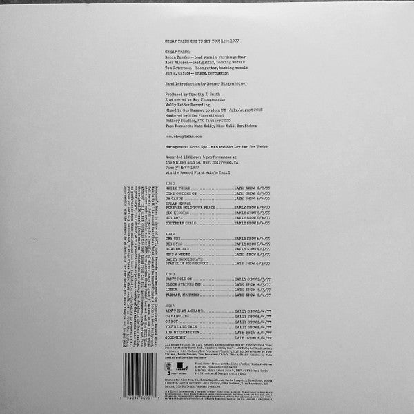 Cheap Trick – Out To Get You! (Live 1977) (Vinyl, 2xLP, Album, Record Store Day, Limited Edition, 2020) – photo 4