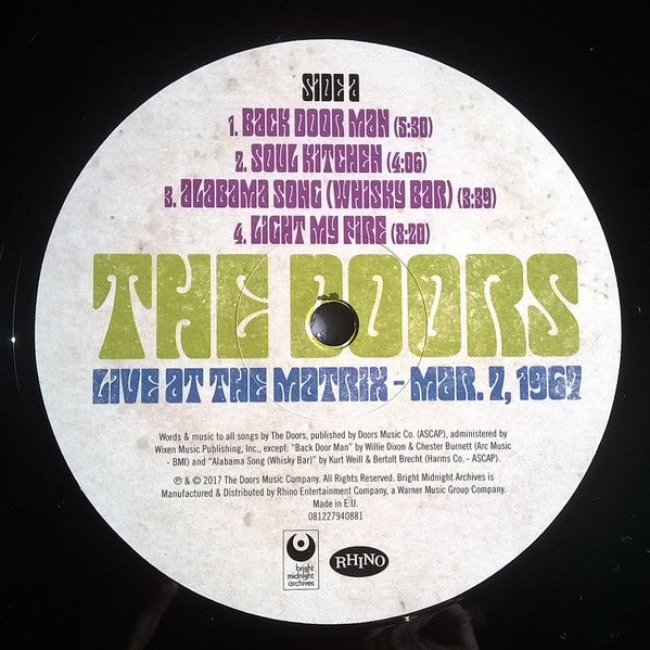 The Doors – Live At The Matrix - Mar. 7, 1967 (Vinyl, LP, Album, Record Store Day, Limited Edition, Numbered, 2017) – photo 3