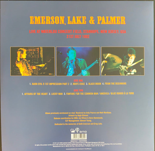 Emerson, Lake & Palmer – Live At Waterloo Concert Field Stanhope NJ USA 31st July 1992 (Vinyl, LP, Album, Record Store Day, Limited Edition, Flame Coloured, 2020) – photo 2