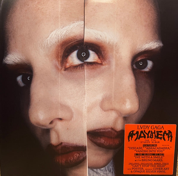 Lady Gaga – Mayhem (Vinyl, LP, Single Sided, Etched, Album, Silver [Opaque Silver], Alternate Cover, 2025)