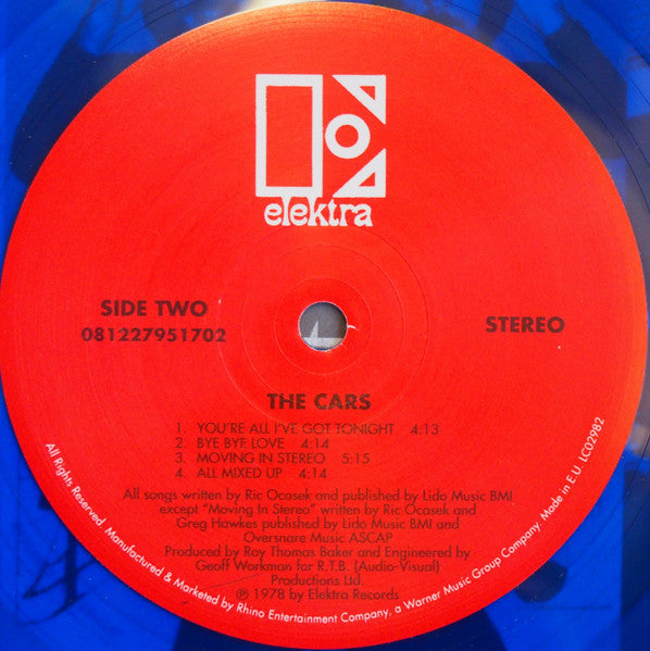 The Cars – The Cars (Vinyl, LP, Album, Limited Edition, Reissue, Blue Translucent, 2016) – photo 4