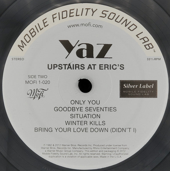 Yaz – Upstairs At Eric's (Vinyl, LP, Album, Limited Edition, Numbered, Reissue, Remastered, Special Edition, 2012) – photo 4
