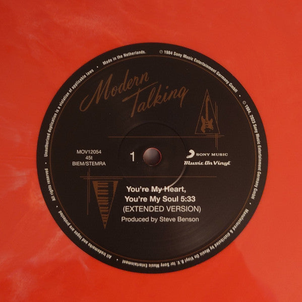 Modern Talking – You're My Heart, You're My Soul (Vinyl, 12", Maxi-Single, Limited Edition, Numbered, Reissue, 180 g, Red & White Marbled, 2022) – photo 4