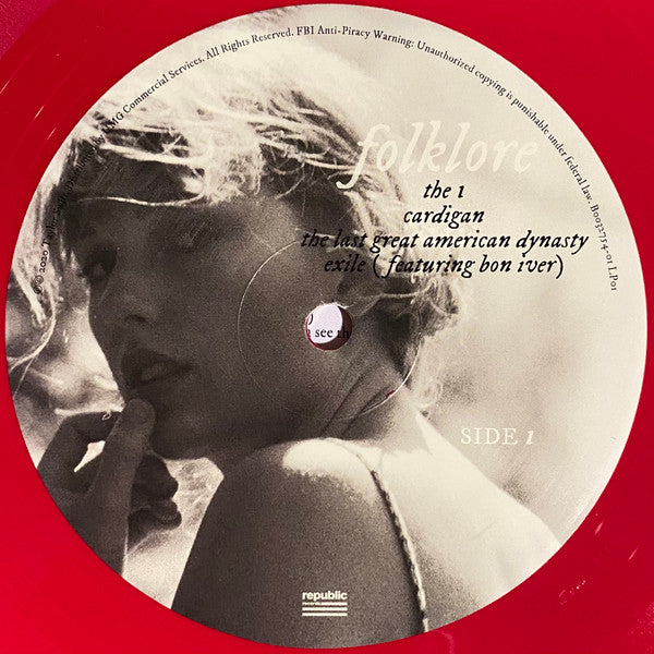 Taylor Swift – Folklore (Vinyl, 2xLP, Album, Red "Meet Me Behind The Mall", 2020) – photo 4