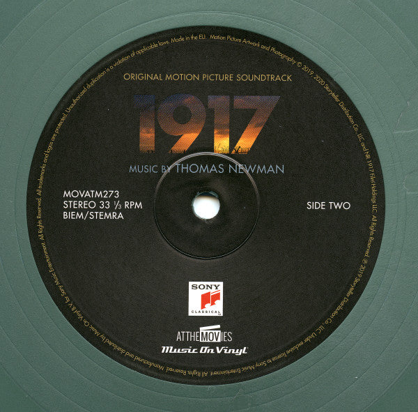 Thomas Newman – 1917 (Original Motion Picture Soundtrack)  (Vinyl, 2xLP, Limited Edition, Numbered, Green And Silver Swirled, 180g, 2020) – photo 4