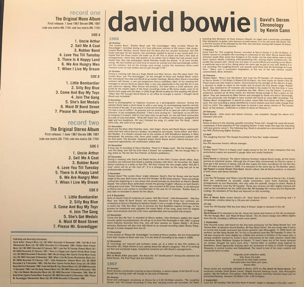 David Bowie – David Bowie (Vinyl, LP, Album, Mono, Blue, Red, Record Store Day, Compilation, Reissue, Remastered, 2018) – photo 4