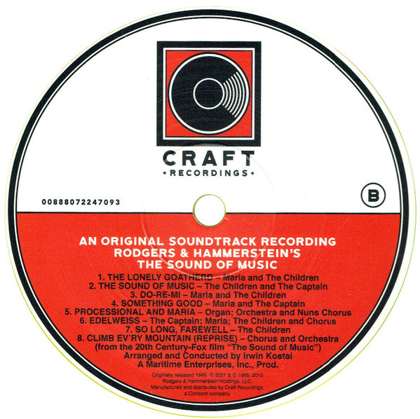 Rodgers And Hammerstein / Julie Andrews, Christopher Plummer, Irwin Kostal – The Sound Of Music (An Original Soundtrack Recording) (Vinyl, LP, Album, Limited Edition, Reissue, Yellow [Golden Sun], 2021) – photo 4