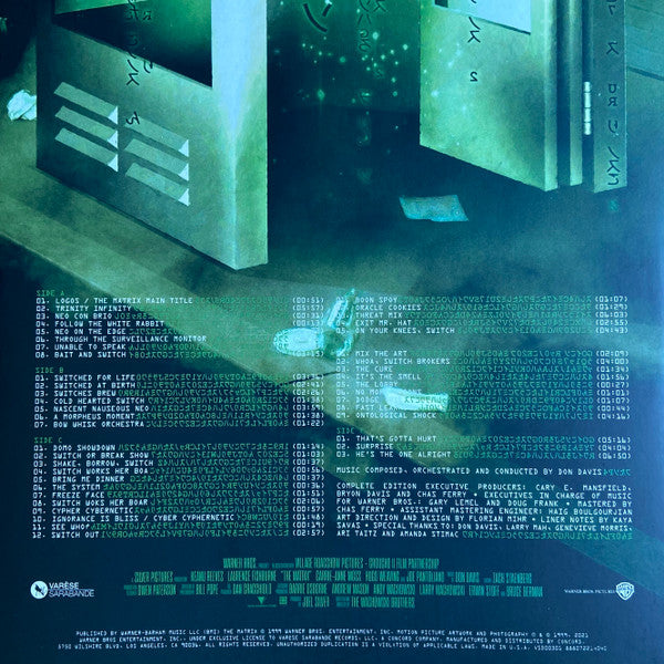 Don Davis – The Matrix (The Complete Edition) (Vinyl, 3xLP, Record Store Day, Deluxe Edition, Green [Glitter-infused], 2021) – photo 5