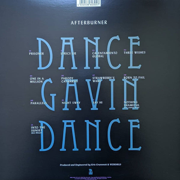 Dance Gavin Dance – Afterburner (Vinyl, LP, Album, Limited Edition, Alternate Artwork, Clear w/ Blue Splatter, 2020) – photo 2