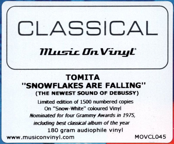 Tomita – Snowflakes Are Dancing (Vinyl, LP, Album, Numbered, Reissue, "Snow-White", 2022) – photo 3