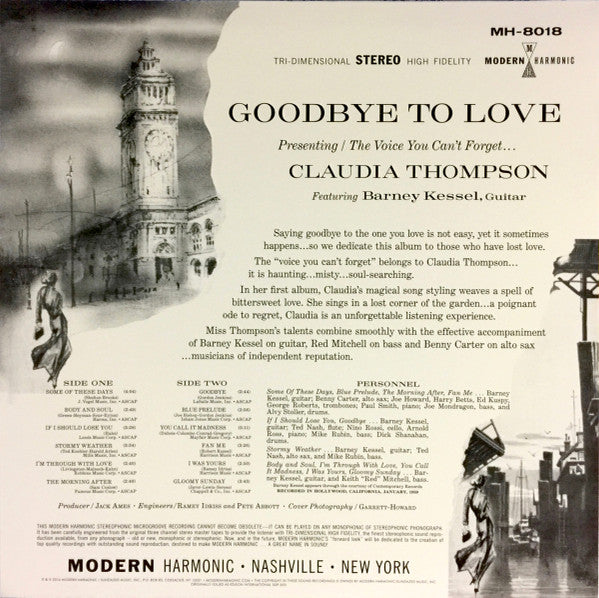 Claudia Thompson – Goodbye To Love (Vinyl, LP, Album, Reissue, Gold Translucent, 2016) – photo 3