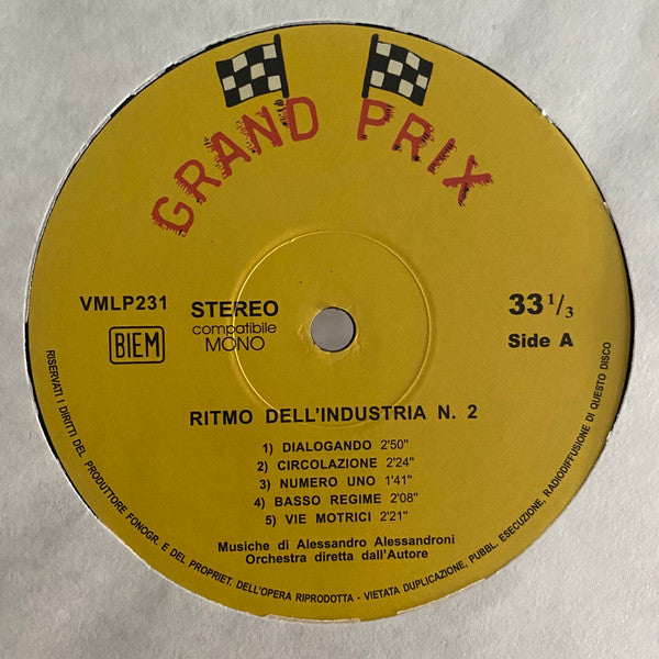 Alessandro Alessandroni – Ritmo Dell'industria N.2 (Vinyl, LP, Record Store Day, Limited Edition, Reissue, Special Edition, 180 gr., 2020) – photo 3