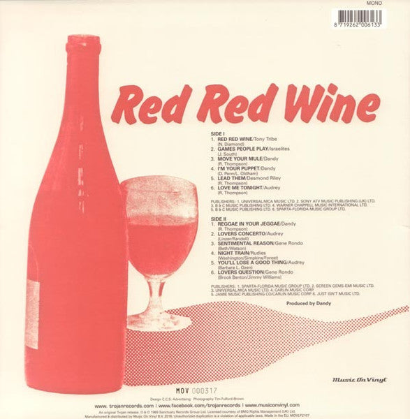 Various – Red Red Wine (Vinyl, LP, Compilation, Limited Edition, Numbered, Mono, Orange, 2018) – photo 2