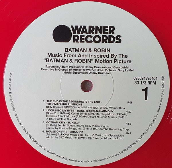 Various – Batman & Robin: Music From And Inspired By The "Batman & Robin" Motion Picture (Vinyl, LP, Red, Blue, Record Store Day, Compilation, Limited Edition, Reissue, 2020) – photo 5