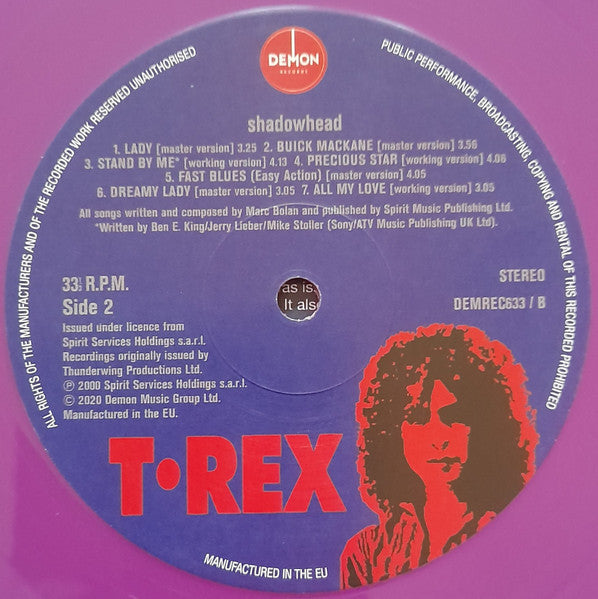 Marc Bolan & T. Rex – Shadowhead (Vinyl, LP, Album, Reissue, Purple, 180g, 2020) – photo 4