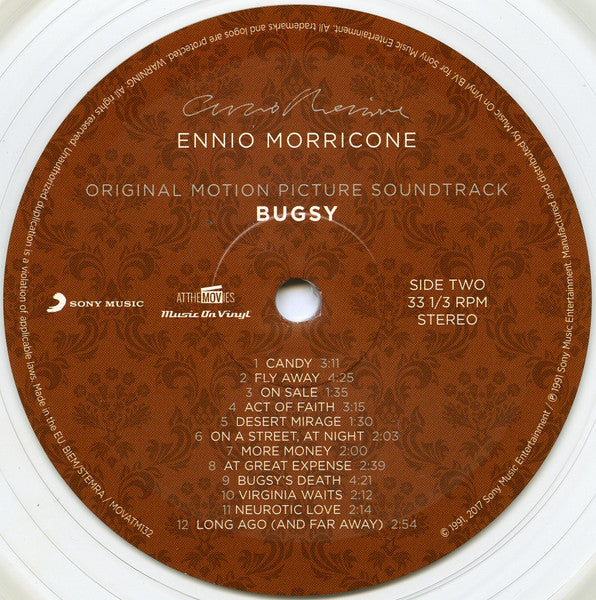 Ennio Morricone – Bugsy (Original Motion Picture Soundtrack) (Vinyl, LP, Album, Deluxe Edition, Limited Edition, Numbered, Reissue, Transparent, 180g, 2017) – photo 4