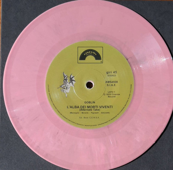 Goblin – L'Alba Dei Morti Viventi (Alternate Take) (Vinyl, 7", 45 RPM, Record Store Day, Limited Edition, Remastered, Pink [Brain Pink], 2021) – photo 5