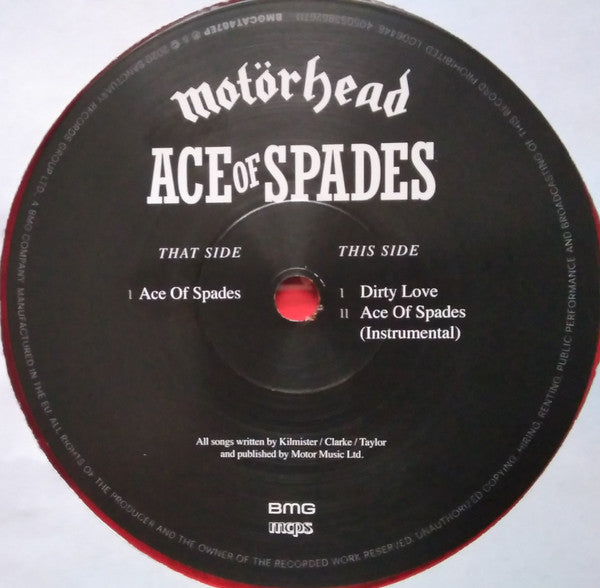 Motörhead – Ace Of Spades (Vinyl, 12", 33 ⅓ RPM, EP, Record Store Day, Limited Edition, Reissue, Red, 40th Anniversary, 2020) – photo 5