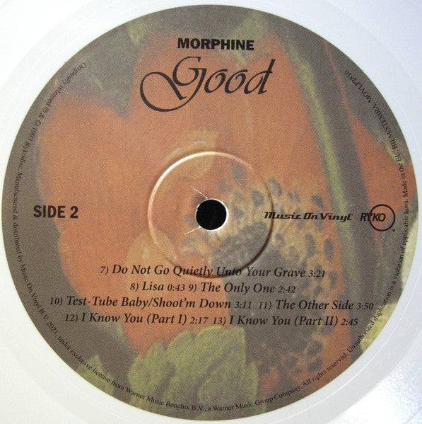 Morphine – Good (Vinyl, LP, Album, Limited Edition, Numbered, Reissue, White, 180 Gram, 2021) – photo 5