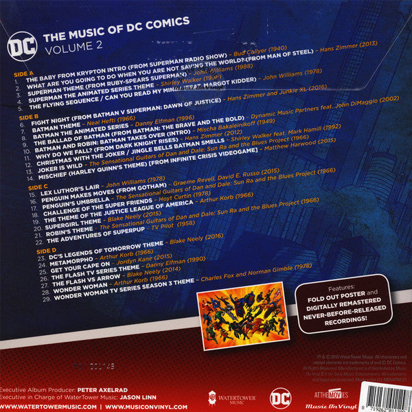 Various – The Music Of DC Comics: Volume 2 (Vinyl, 2xLP, Compilation, Limited Edition, Numbered, Reissue, Lime-Green, 2019) – photo 2