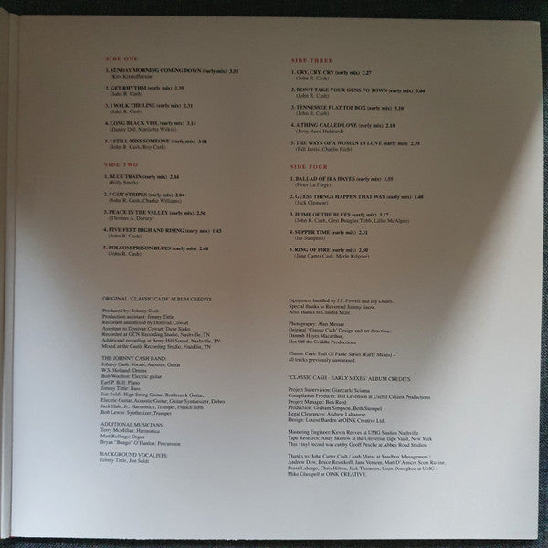 Johnny Cash – Classic Cash (Early Mixes) (Vinyl, 2xLP, Album, Record Store Day, 2020) – photo 3