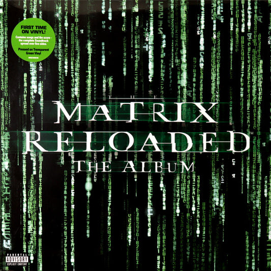 Various – The Matrix Reloaded: The Album (Vinyl, 2xLP, Green Transparent , LP, Single Sided, Etched, Green Transparent, Reissue, 2020)