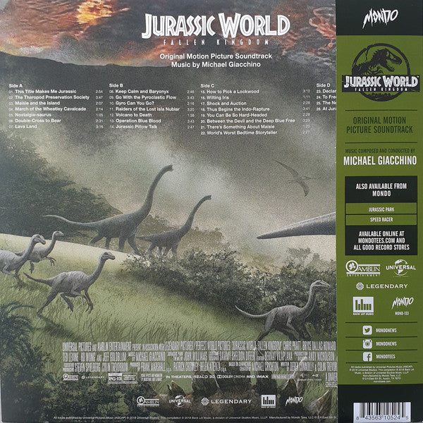 Michael Giacchino – Jurassic World: Fallen Kingdom (Original Motion Picture Soundtrack) (Vinyl, 2xLP, Album, 2018) – photo 2