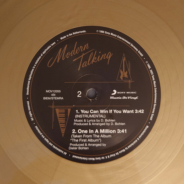 Modern Talking – You Can Win If You Want (Special Dance Version) (Vinyl, 12", 45 RPM, Maxi-Single, Limited Edition, Numbered, Reissue, 180 g, Gold, 2022) – photo 5