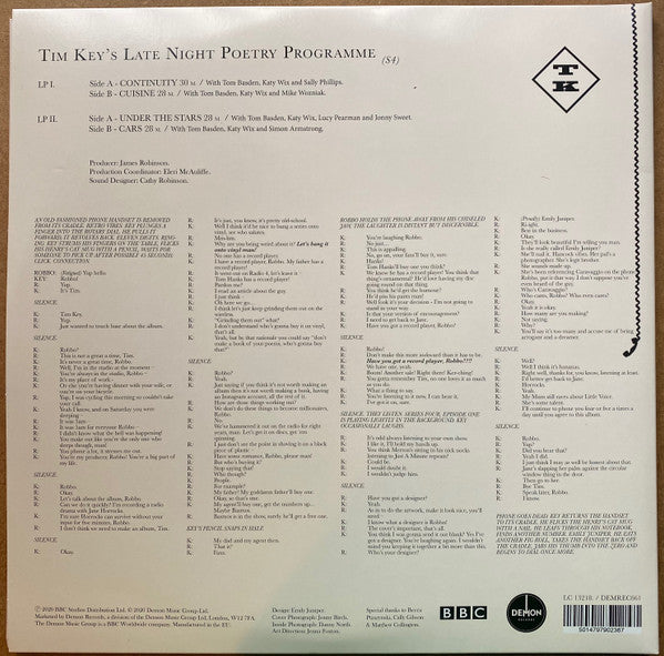 Tim Key – Late Night Poetry Programme: Series 4 (Vinyl, 2xLP, Album, Record Store Day, Limited Edition, Fig, 2020) – photo 2