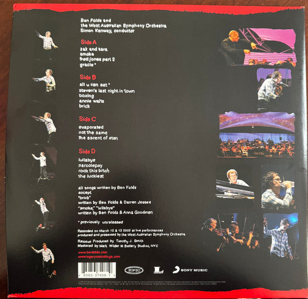 Ben Folds And WASO – Live In Perth (Vinyl, 2xLP, Album, Record Store Day, Reissue, Remastered, 2017) – photo 4