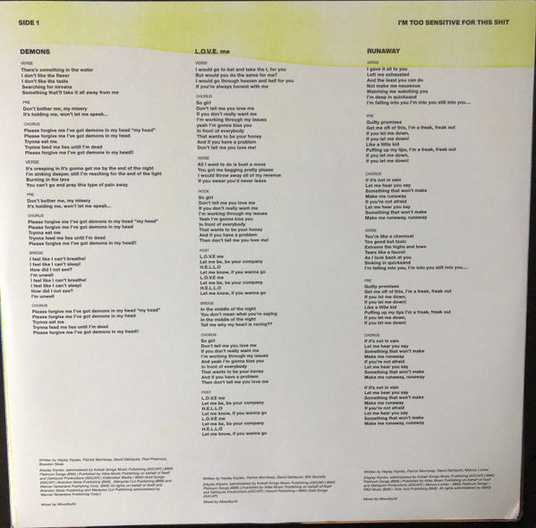 Hayley Kiyoko – I’m Too Sensitive For This Shit (Vinyl, 12", 45 RPM, EP, Limited Edition, Apple Red, 2020) – photo 3