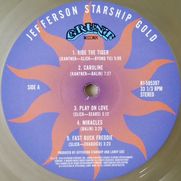 Jefferson Starship – Gold (Vinyl, LP, Record Store Day, Compilation, Limited Edition, Gold vinyl, 7", Single, Bonus single, 2019) – photo 4