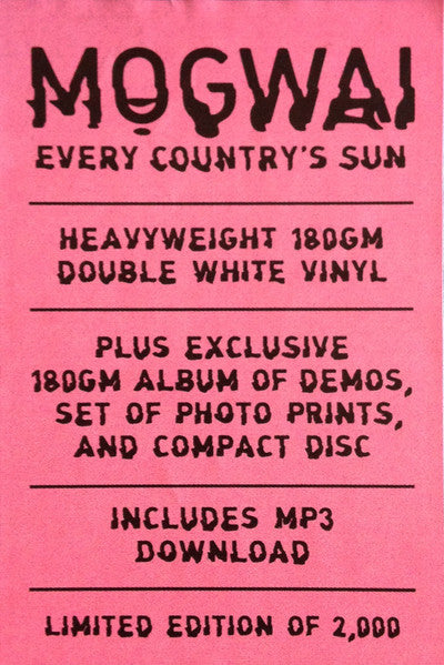 Mogwai – Every Country's Sun (Vinyl, 2xLP, Album, White Opaque, 12", 33 ⅓ RPM, Deluxe Edition, Limited Edition, 2017) – photo 3