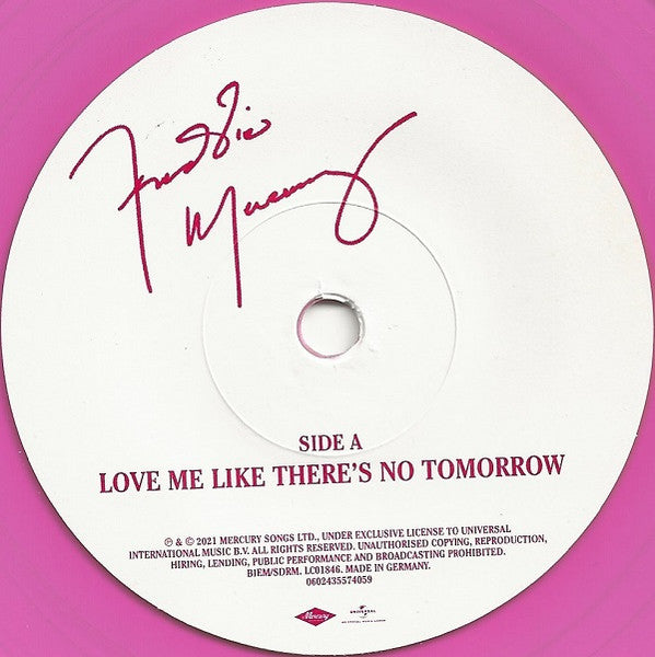 Freddie Mercury – Love Me Like There's No Tomorrow (Vinyl, 7", Record Store Day, Single, Limited Edition, Pink, 2021) – photo 4