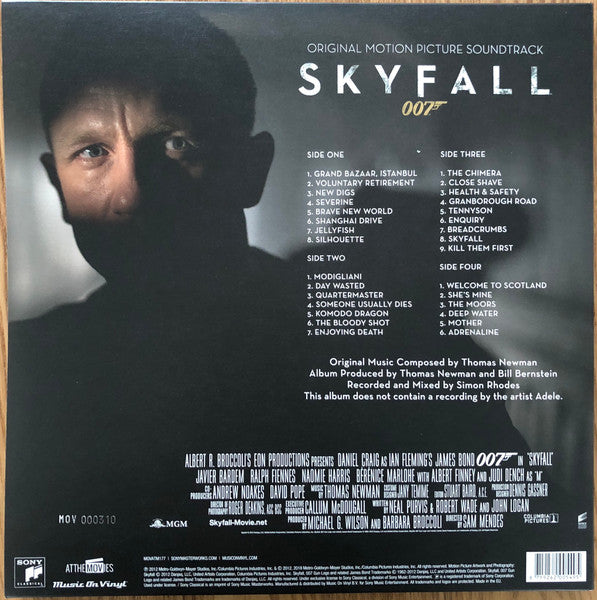 Thomas Newman – Skyfall (Original Motion Picture Soundtrack) (Vinyl, 2xLP, Limited Edition, Numbered, Reissue, Transparent with Black Mixed, 2018) – photo 2
