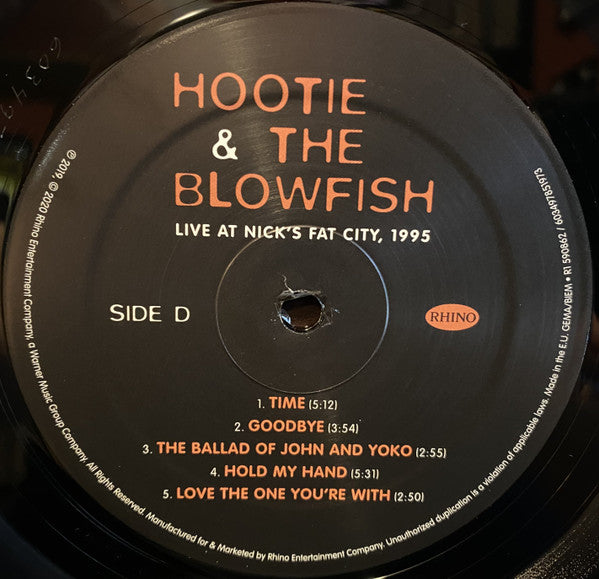 Hootie & The Blowfish – Live At Nick's Fat City, 1995 (Vinyl, 2xLP, Album, Record Store Day, Limited Edition, Remastered, 2020) – photo 5
