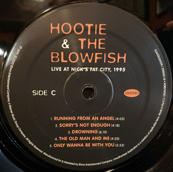 Hootie & The Blowfish – Live At Nick's Fat City, 1995 (Vinyl, 2xLP, Album, Record Store Day, Limited Edition, Remastered, 2020) – photo 4