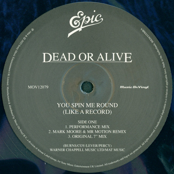 Dead Or Alive – You Spin Me Round (Like A Record) (Vinyl, 12", 33 ⅓ RPM, Single Sided, Record Store Day, Single, Limited Edition, Picture Disc, Clear A-Side / Picture B-Side, Version 2, 2025) – photo 3