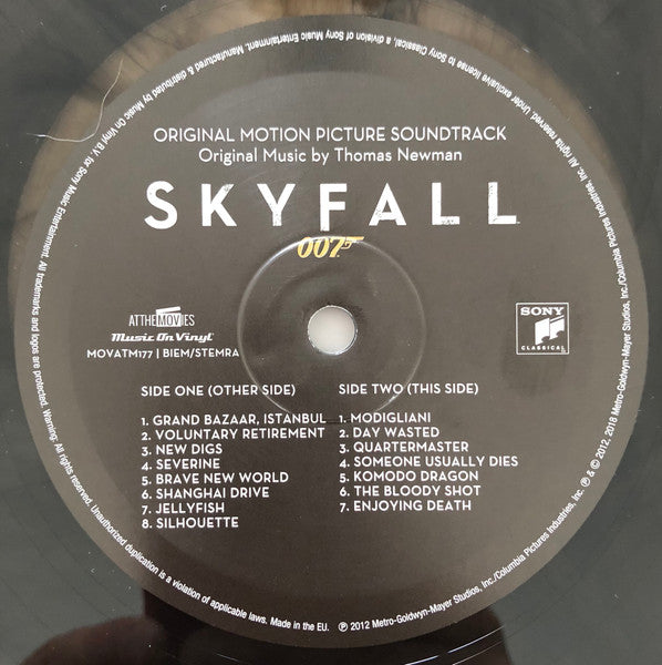Thomas Newman – Skyfall (Original Motion Picture Soundtrack) (Vinyl, 2xLP, Limited Edition, Numbered, Reissue, Transparent with Black Mixed, 2018) – photo 4
