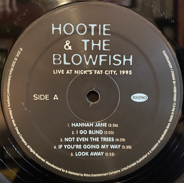 Hootie & The Blowfish – Live At Nick's Fat City, 1995 (Vinyl, 2xLP, Album, Record Store Day, Limited Edition, Remastered, 2020) – photo 2
