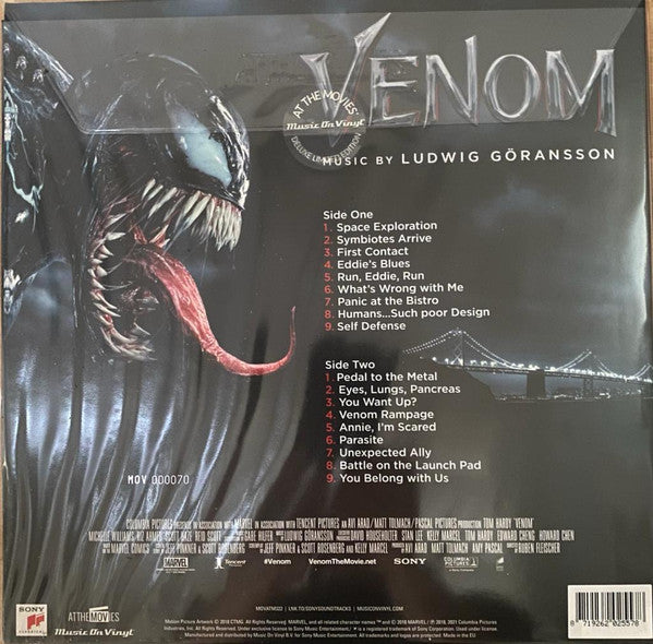 Ludwig Göransson – Venom (Original Motion Picture Soundtrack) (Vinyl, LP, Album, Limited Edition, Numbered, Pink Tongue, 180 gram, 2022) – photo 2