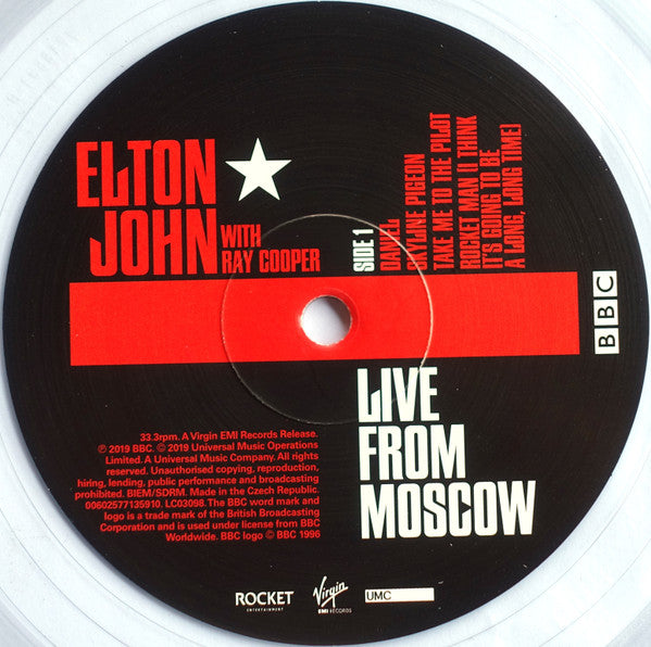 Elton John With Ray Cooper – Live From Moscow (Vinyl, 2xLP, Album, Record Store Day, Limited Edition, Clear, 2019) – photo 5