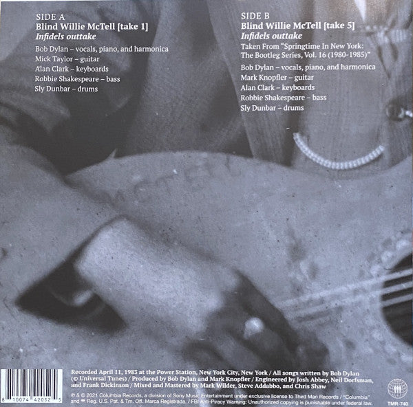 Bob Dylan – Blind Willie McTell (Vinyl, 7", 45 RPM, Single, 2021) – photo 2