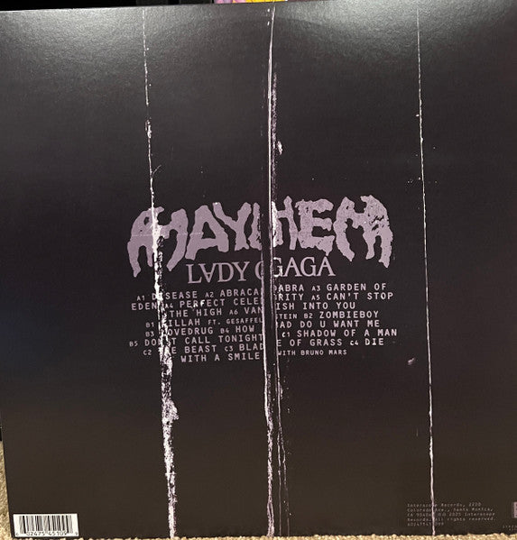 Lady Gaga – Mayhem (Vinyl, LP, Single Sided, Etched, Album, Silver [Opaque Silver], Alternate Cover, 2025) – photo 2