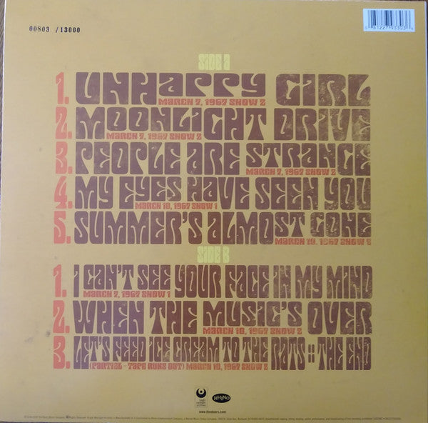 The Doors – Let's Feed Ice Cream To The Rats: Live At The Matrix Part 2 - Mar. 7 & 10, 1967 (Vinyl, LP, Album, Record Store Day, Limited Edition, Numbered, 2018) – photo 2